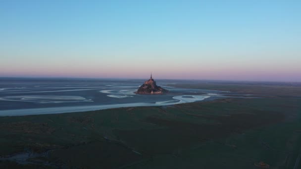 Mont Saint Michel Normandiya Fransa — Stok video