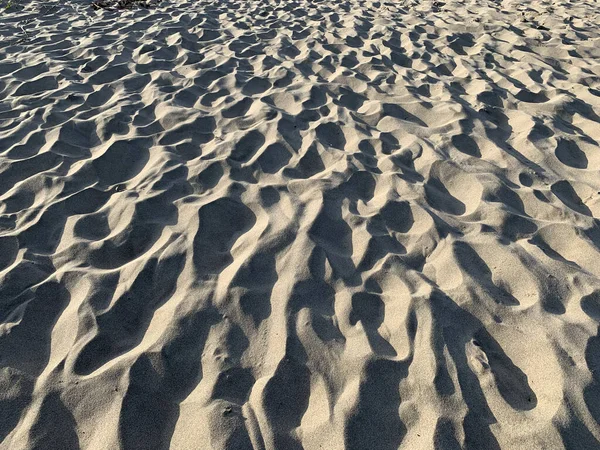 Vysoký Úhel Záběru Strukturovaného Šedého Písku Pláži — Stock fotografie
