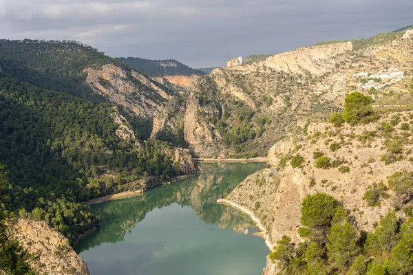 Δεξαμενή Molinar Στην Castilla Mancha Ισπανία Ιερό Του Cristo Vida — Φωτογραφία Αρχείου