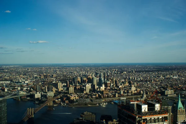 Аэросъемка Бруклинского Горизонта Нью Йорк — стоковое фото