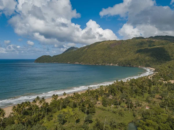 Táj Valle Beach Zöldövezetben Tenger Samana Dominikai Köztársaság — Stock Fotó