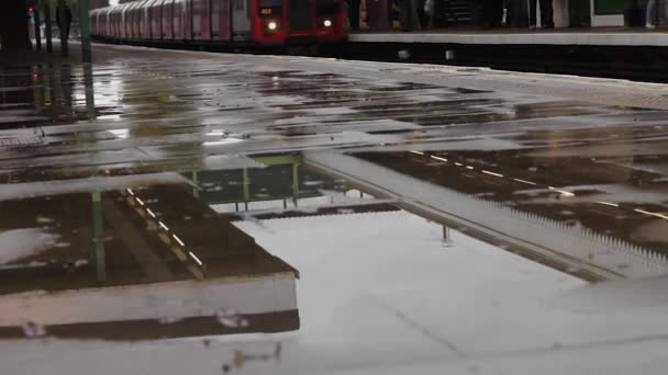 Estação Ferroviária Com Carris — Vídeo de Stock