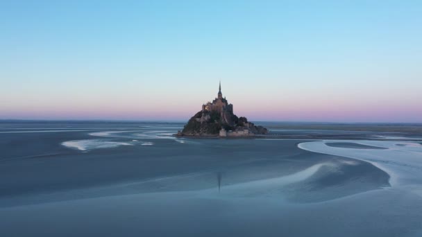 Mont Saint Michel Normandie Frankrike — Stockvideo