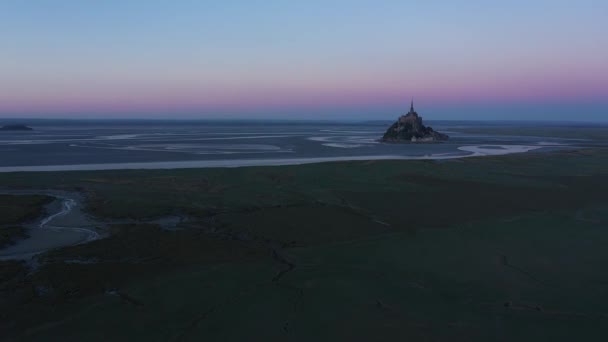 Mont Saint Michel Normandie Frankrike — Stockvideo