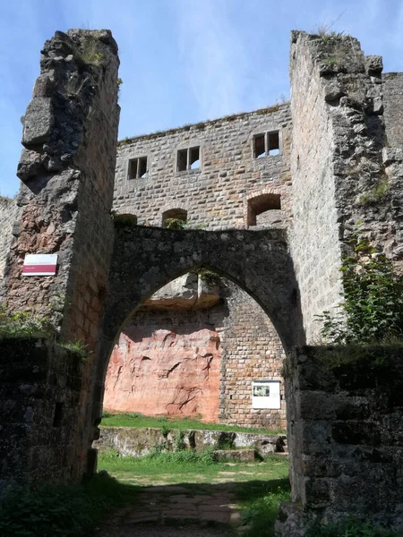 Die Ruine Der Alten Burg Grafenstein Merzalben Deutschland — Stockfoto