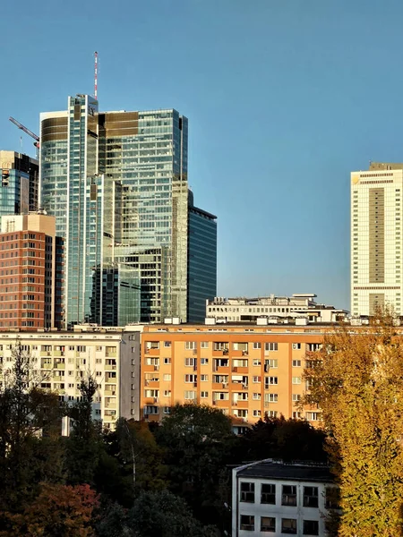 Warsaw Poland Oct 2021 Gatuvy Centrum Warszawa Polen — Stockfoto