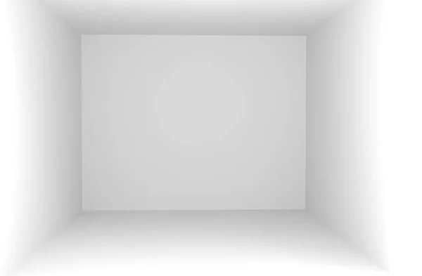 Egy Fehér Kocka Illusztrációja Falakkal — Stock Fotó