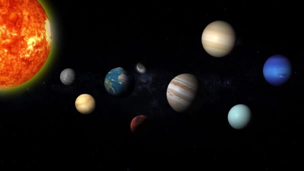 Planeten Sterne Und Galaxien All Elemente Dieses Bildes Von Der — Stockvideo