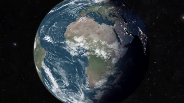 Jordplanet Fra Verdensrommet Elementer Dette Bildet Utstilt Nasa – stockvideo