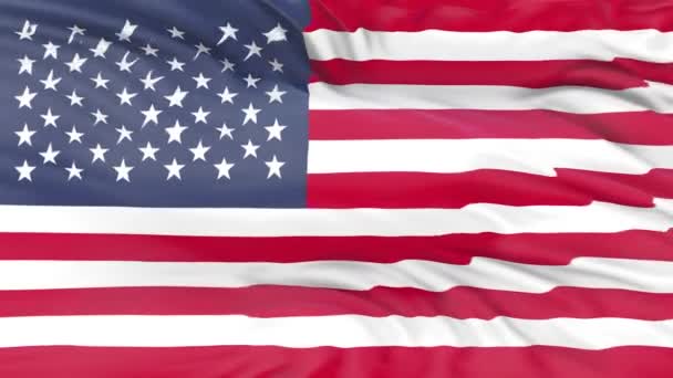 Закрытие Американского Флага — стоковое видео