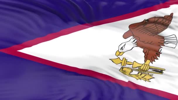 Amerikaans Samoa Zwaaiende Vlag Animatie Voor Achtergrond — Stockvideo