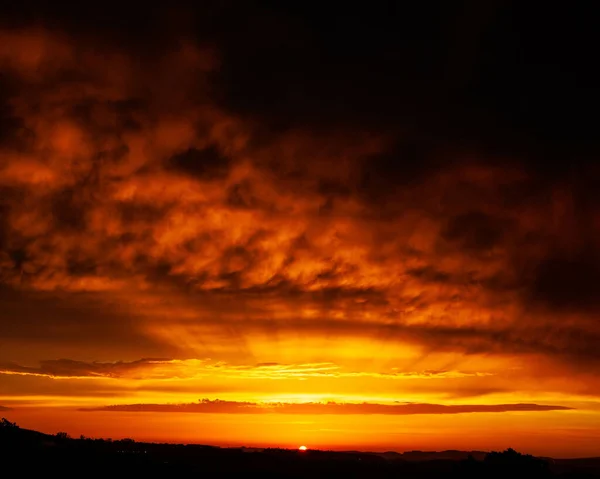 Mesmerizing View Golden Sunset Sky Ocean — Stock Photo, Image