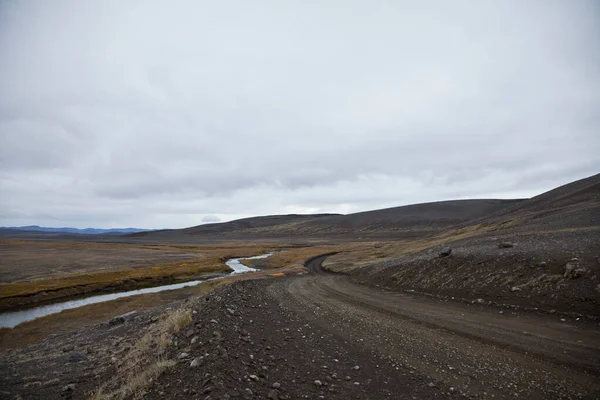 Piękna Przyroda Krajobrazy Islandii Pochmurny Dzień — Zdjęcie stockowe