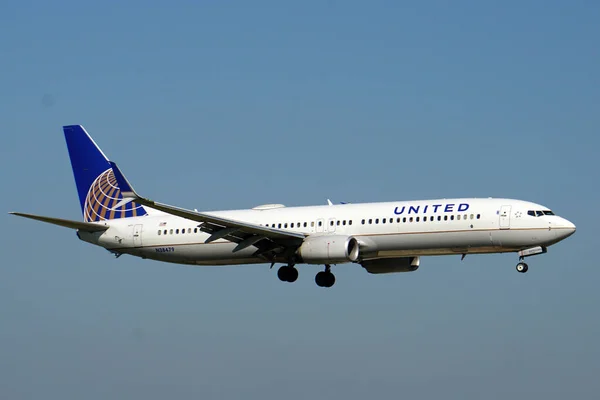 Chicago Birleşik Devletler Ekim 2021 Birleşik Havayolları Boeing 737 Uçağı — Stok fotoğraf