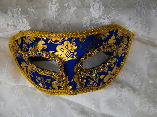 Eine Nahaufnahme Einer Maskenball Maske — Stockfoto