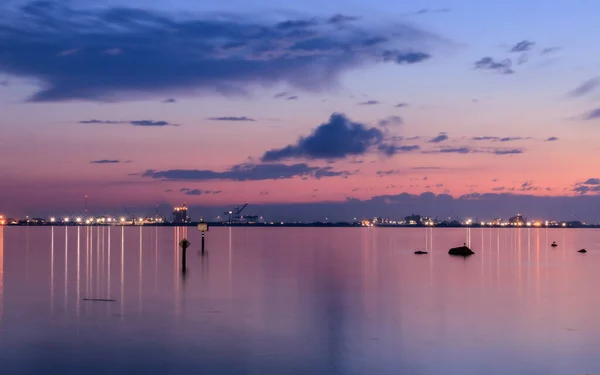 Gün Batımında Ballast Point Park Tan Bayshore Bulvarı Doğru Güzel — Stok fotoğraf