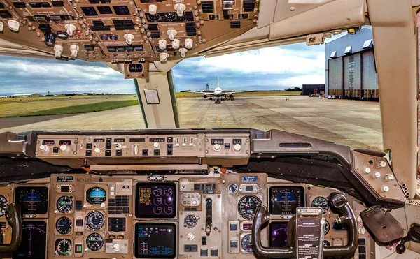 Una Vista Avión Flightdeck —  Fotos de Stock