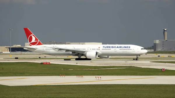 Chicago United States Oct 2021 Turkish Airlines Boeing 777 Presiding — 스톡 사진