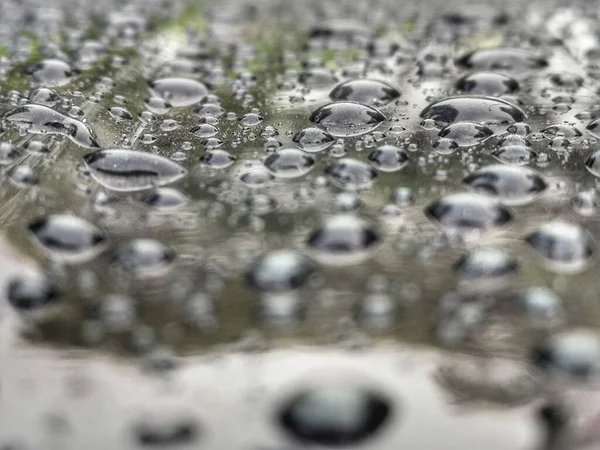 水たまりの中の水の泡の閉鎖 — ストック写真