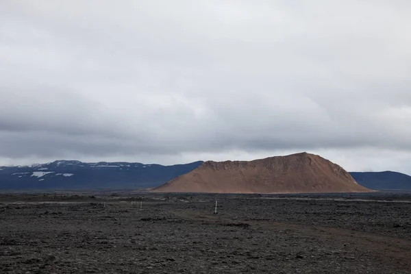 Прекрасная Природа Ландшафты Исландии Облачный День — стоковое фото