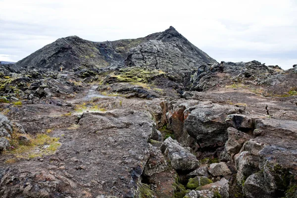 Όμορφη Φύση Και Τοπία Στην Ισλανδία Μια Συννεφιασμένη Μέρα — Φωτογραφία Αρχείου