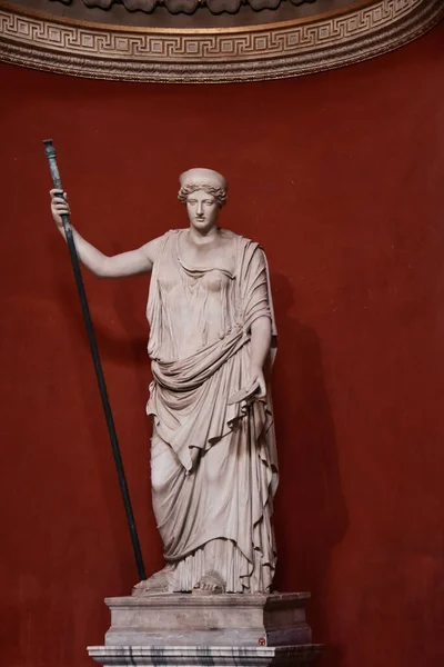 Starověká Socha Barberiniho Hery Vatikánském Muzeu — Stock fotografie