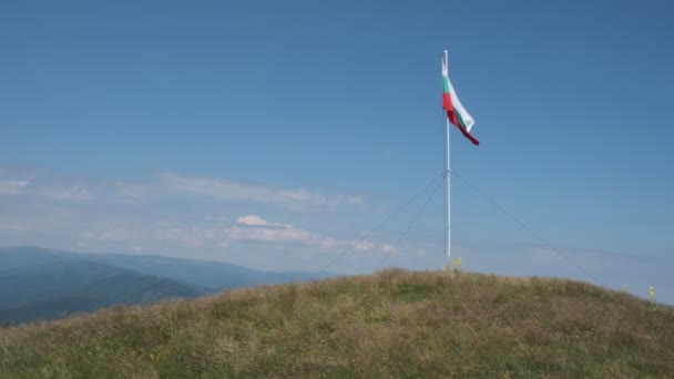 Bandera Del Valle Las Montañas — Vídeo de stock