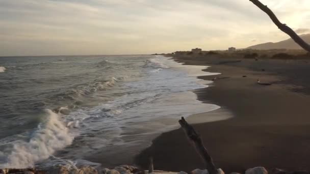 Prachtig Uitzicht Zee Het Strand — Stockvideo