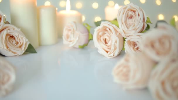 Bellissimo Bouquet Sposa Rose Fiori — Video Stock