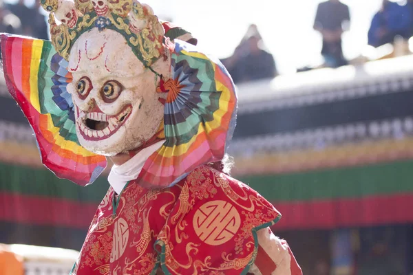 Festival Máscaras Monasterio Tikshey Ladakh Himalaya Indio — Foto de Stock