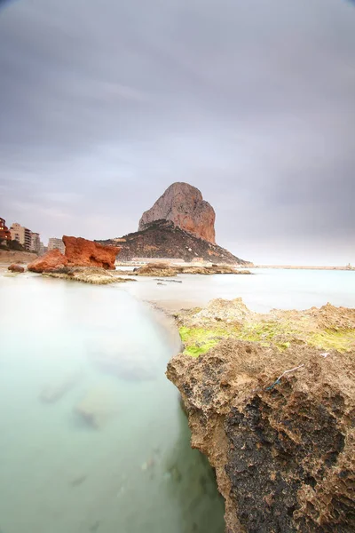 Spanya Günbatımında Sakin Bir Denizin Güzel Manzarası — Stok fotoğraf