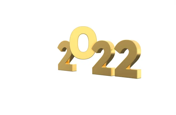 Uma Ilustração Dos Números 2022 Para Design Ano Novo Natal — Fotografia de Stock