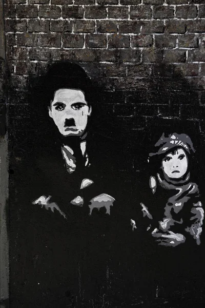 Istanbul Türkei Oktober 2021 Das Bild Von Charlie Chaplin Und — Stockfoto