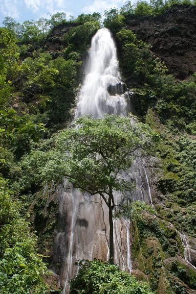 Uma Bela Foto Uma Cachoeira Meio Uma Floresta Bonito Brasil — Fotografia de Stock