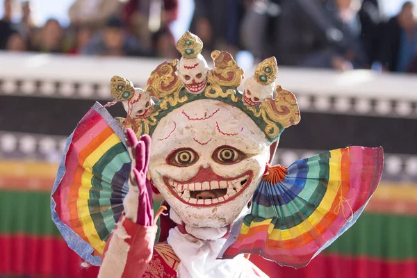 Festa Della Maschera Nel Monastero Tikshey Ladakh Nell Himalaya Indiano — Foto Stock