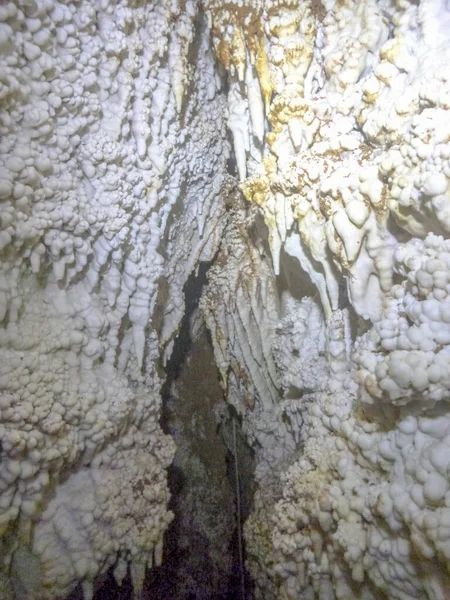 Vertikal Närbild Natursten Mönster Stalagmit — Stockfoto