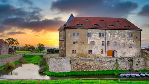 Heldrungen Kalesi Thüringen Almanya Sında Iki Hendeği Olan Bir Kaledir — Stok fotoğraf