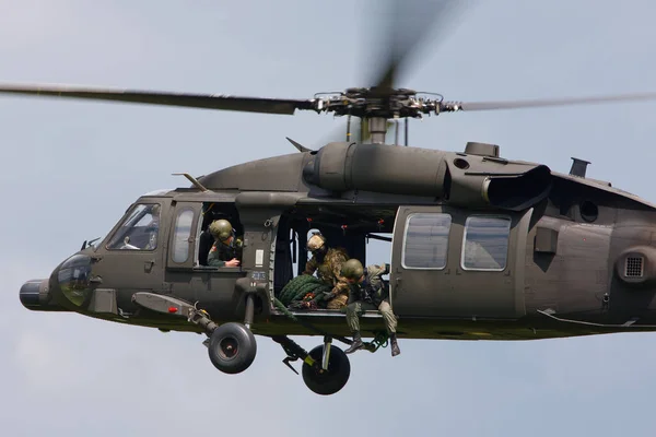 Zeltweg Österreich Mai 2014 Bundesheer Sikorsky Black Hawk Mit Spezialkräften — Stockfoto