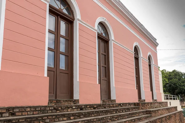 Μια Όμορφη Φωτογραφία Ενός Ροζ Κτιρίου Στο Campinas Στη Βραζιλία — Φωτογραφία Αρχείου