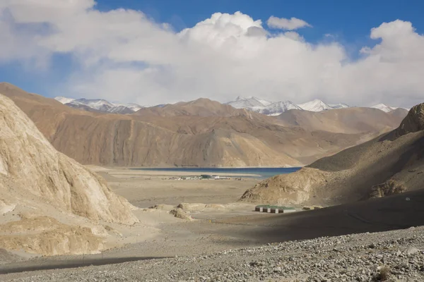 Vista Panorámica Del Lago Pangong Tso Ladakh India — Foto de Stock