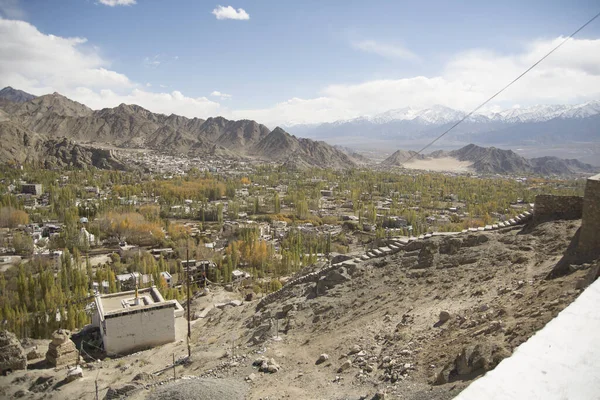 Widok Miasto Leh Ladakh — Zdjęcie stockowe