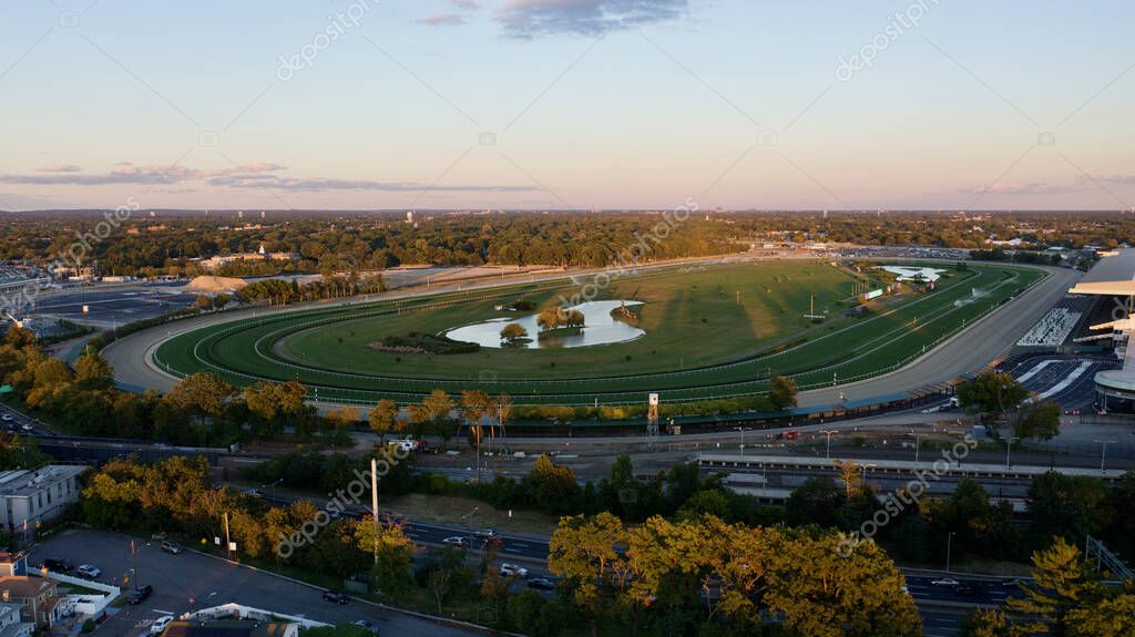 ELMONT, ESTADOS UNIDOS 01 / 10 / 2021 Una vista aérea del nuevo UBS