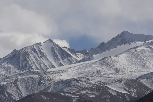 Snöade Berg Ladakh Indiska Himalaya — Stockfoto