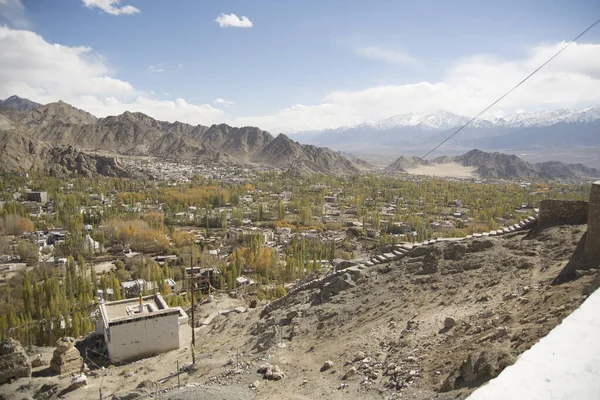 Widok Miasto Leh Ladakh — Zdjęcie stockowe