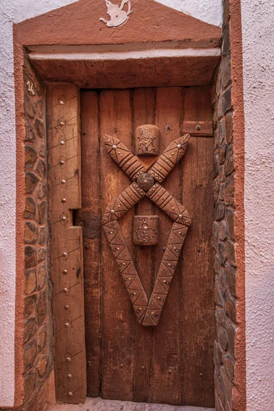 Old Door Ksar Taghit — Stock Photo, Image