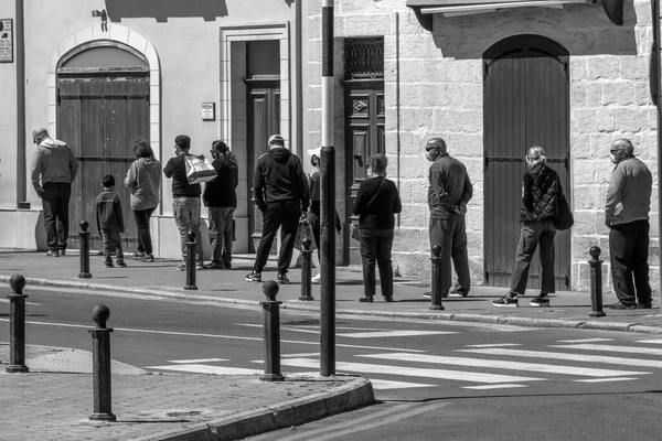 Rabat Malte Avril 2021 Les Gens Faisant Queue Pour Acheter — Photo