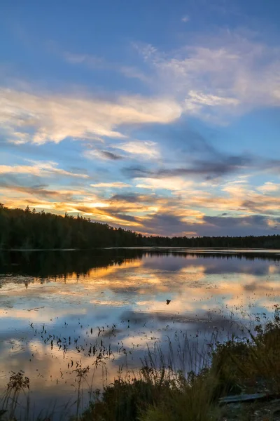 Eine Vertikale Aufnahme Des Moosehead Lake Baxter State Park Einem — Stockfoto