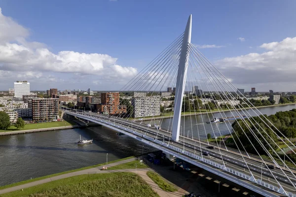 Prins Clausbrug Lanový Most Přístup Průmyslové Oblasti Utrecht Obytnou Čtvrtí — Stock fotografie