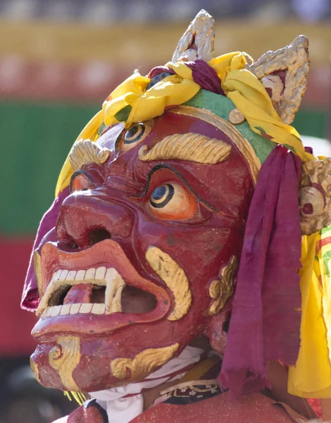 Maskfestival Tikshey Kloster Ladakh Indiska Himalaya — Stockfoto