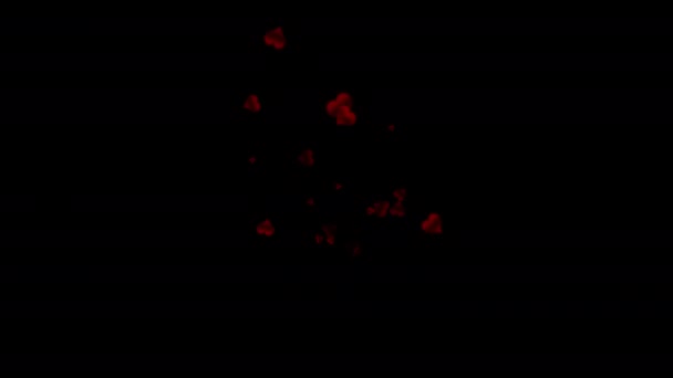 Abstrakt Bakgrund Färgglada Ljus Struktur Svarta Och Röda Prickar — Stockvideo